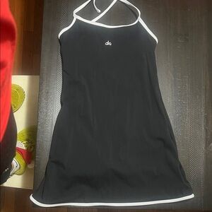 ALO Yoga Black Camisole with White Trim